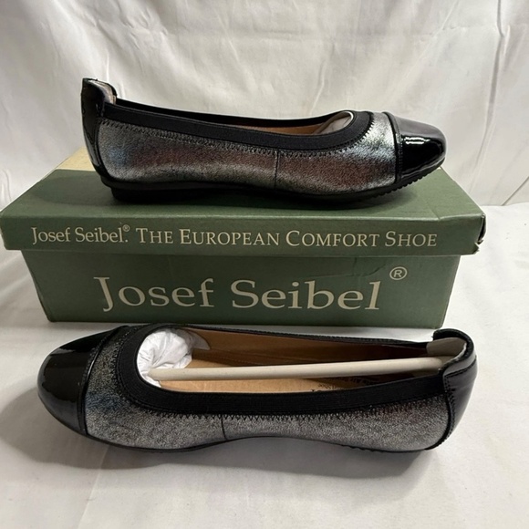 Josef Seidel Womens Pippa 07 Ballet Flats Black & Metallic Shoes EU 36 US 5-5.5 - Picture 15 of 16